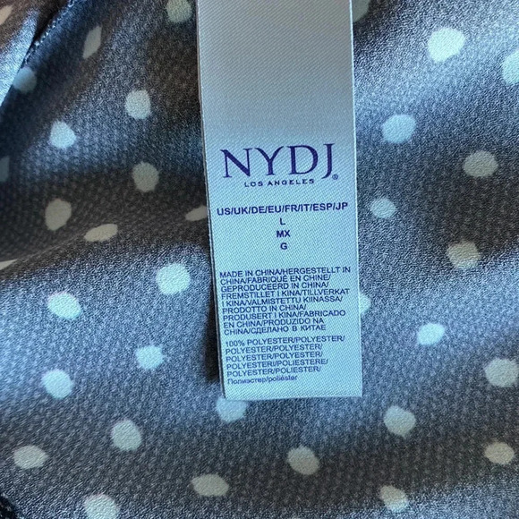 NYDJ sheer polka dot top size Large - Picture 9 of 11